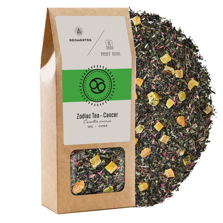 Set for Cancer: zodiac tea + magic gemstone