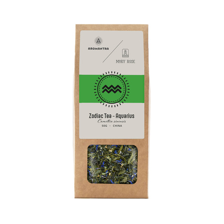 Set for Aquarius: zodiac tea + magic gemstone