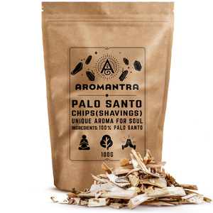 Set of palo santo premium shavings, incense burner and incense coals