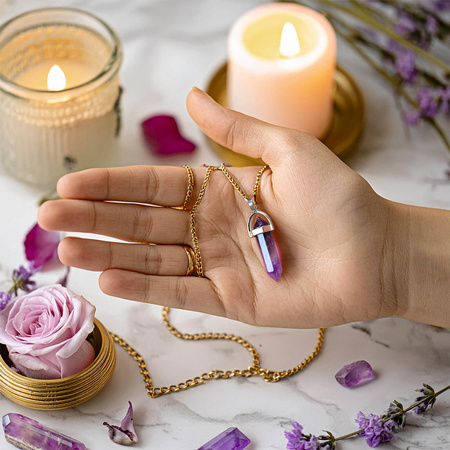 Pendant with amethyst