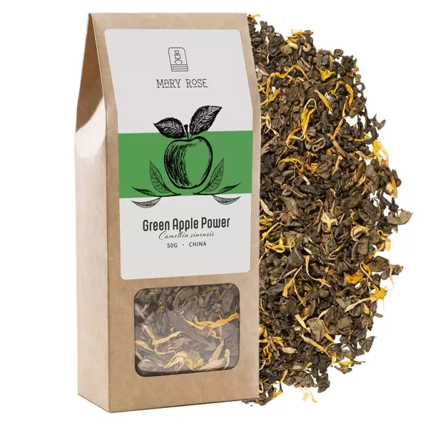 Mary Rose - Green Apple Power Green Tea - 50 g