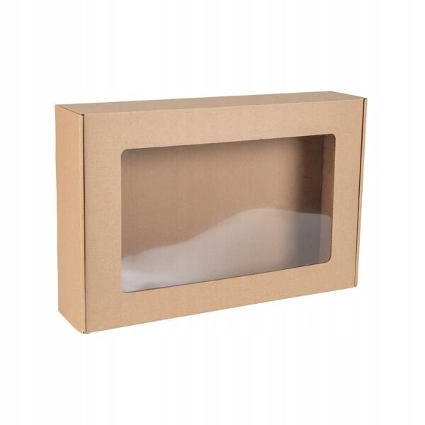 Medium folding carton box with window