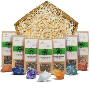 Esoteric set: 7 chakra teas + 7 stones - gift set