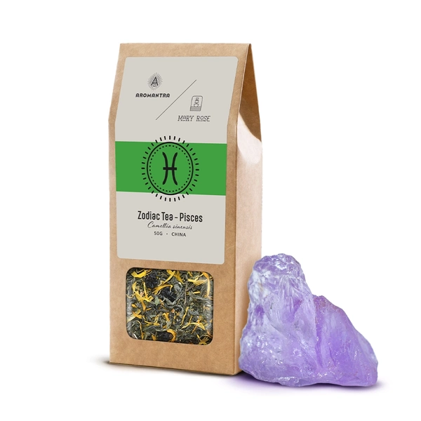 Set for Pisces: zodiac tea + magic gemstone