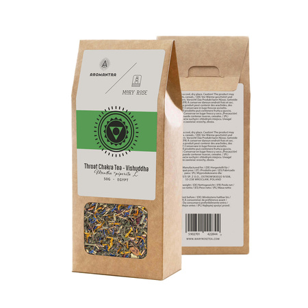 Set for Throat Chakra (Vishuddha): chakra tea + magic gemstone