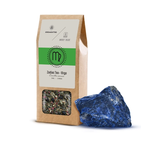 Set for Virgo: zodiac tea + magic gemstone