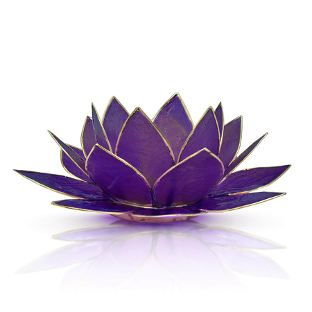 "Lotus Flower" Candle Holder - dark purple