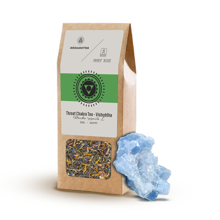 Set for Throat Chakra (Vishuddha): chakra tea + magic gemstone